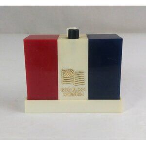 Whirley God Bless America Patriotic Push Button Salt & Pepper Shakers